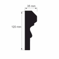 10 Meter L-25 Fassadenleiste 120x35mm Grau
